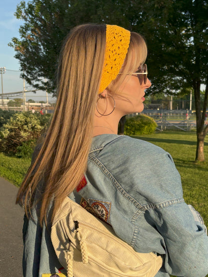 Golden Crochet Headband